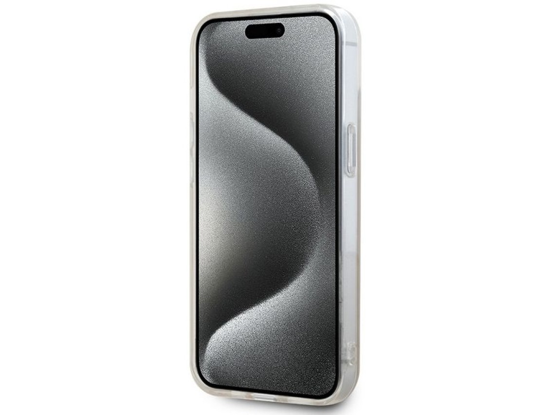 Funda MagSafe DKNY IML Mono & Stripe para iPhone 15 Plus / 14 Plus - Rosa