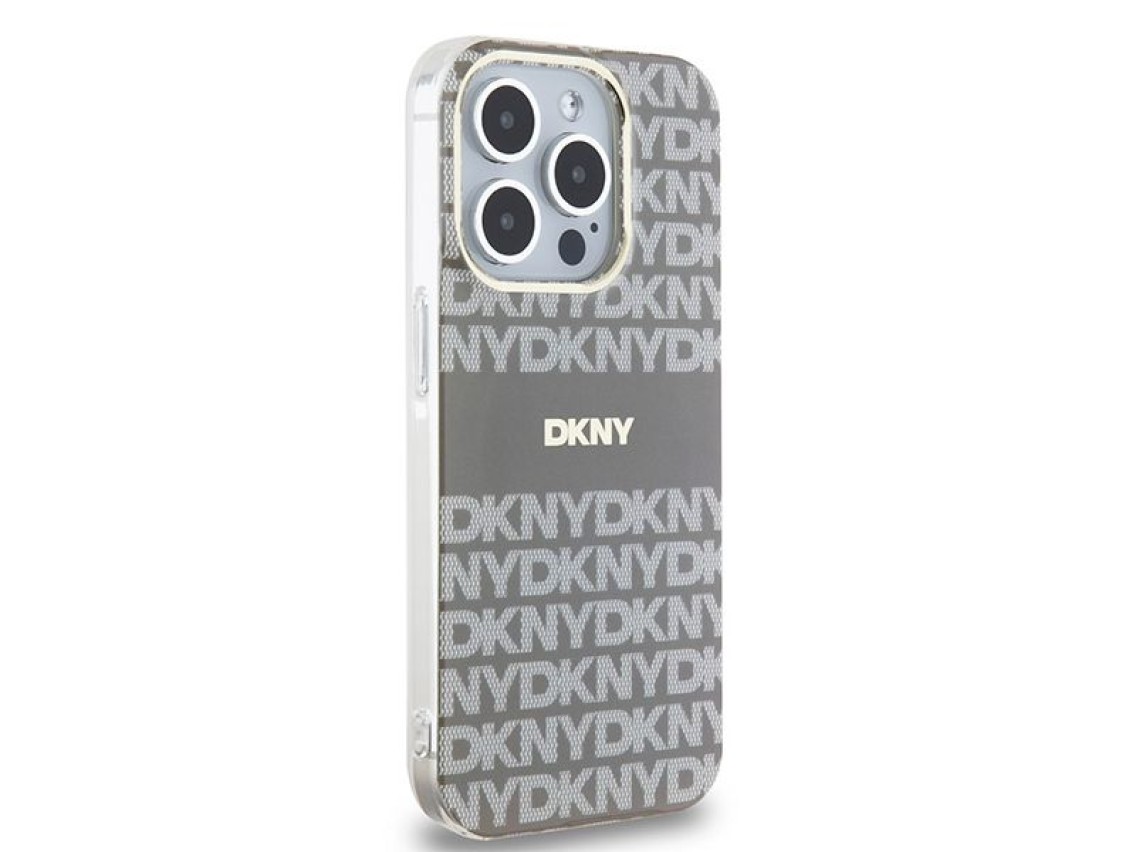 DKNY IML Mono & Stripe MagSafe case for iPhone 15 Pro - beige