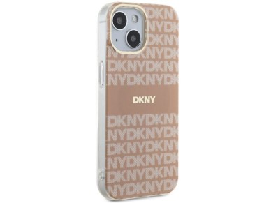 Funda MagSafe DKNY IML Mono & Stripe para iPhone 15 Plus / 14 Plus - Rosa
