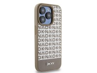 DKNY Leather Printed Pattern Metal Logo MagSafe Case for iPhone 15 Pro - Brown DKNY Leather Printed Pattern Metal Logo MagSafe Case for iPhone 15 Pro - Brown