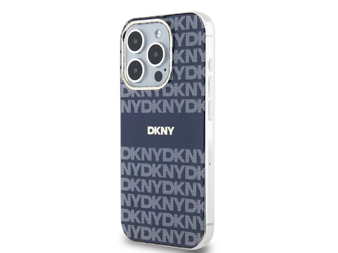 DKNY IML Mono & Stripe MagSafe case for iPhone 15 Pro - blue