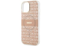 Funda MagSafe DKNY IML Mono & Stripe para iPhone 15 Plus / 14 Plus - Rosa