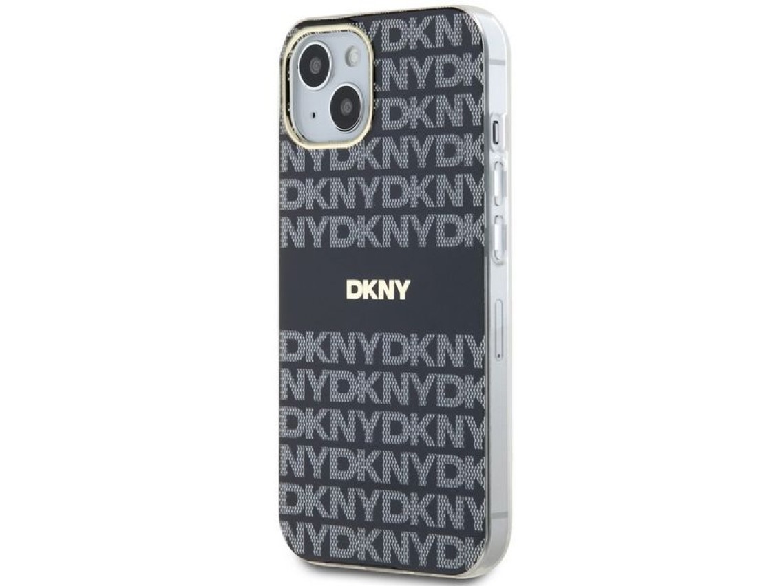 DKNY IML Mono & Stripe MagSafe Case for iPhone 15 Plus / 14 Plus - Black