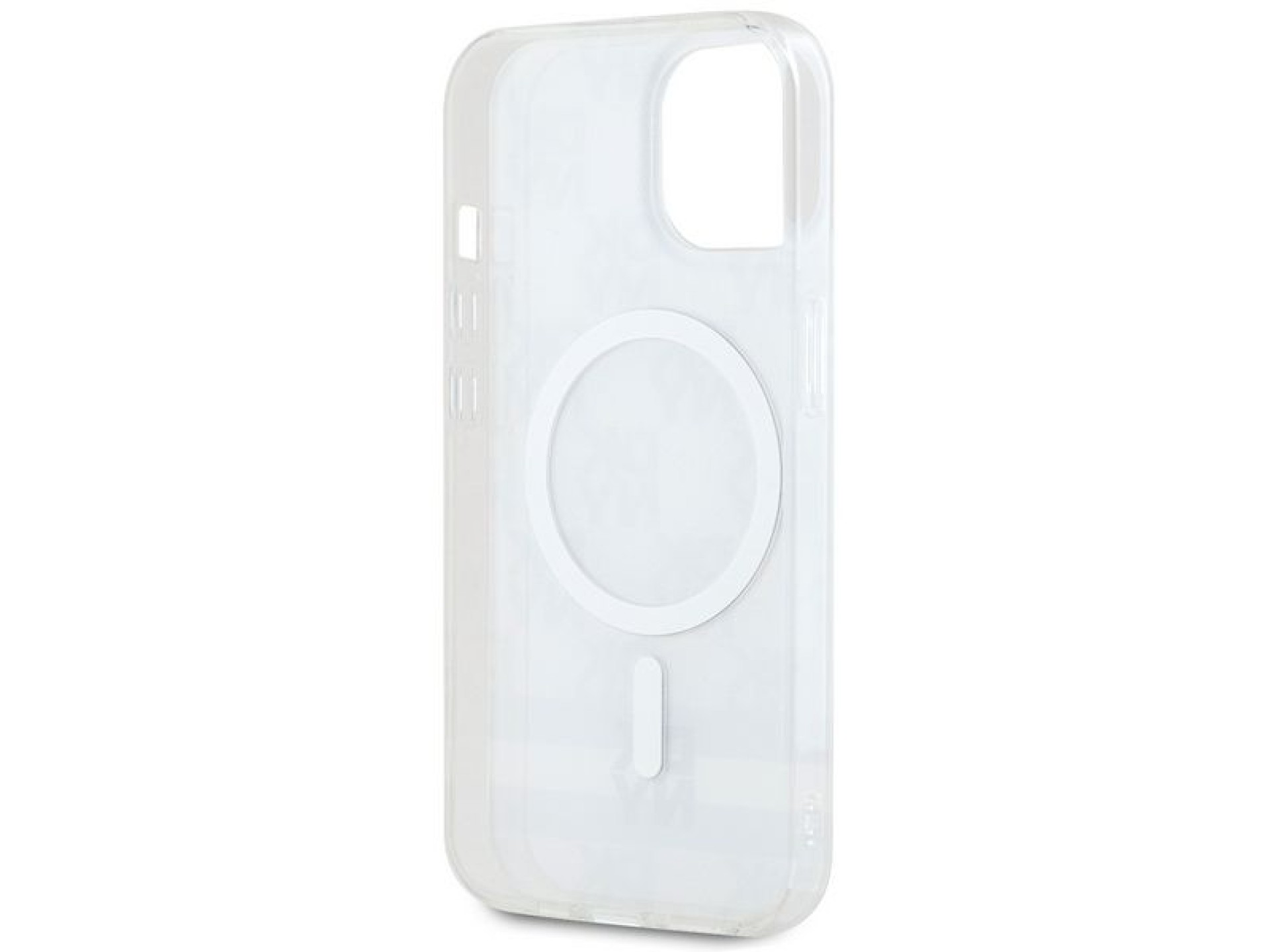 Funda MagSafe DKNY IML con estampado a cuadros monocromático y rayas estampadas para iPhone 15 Plus
