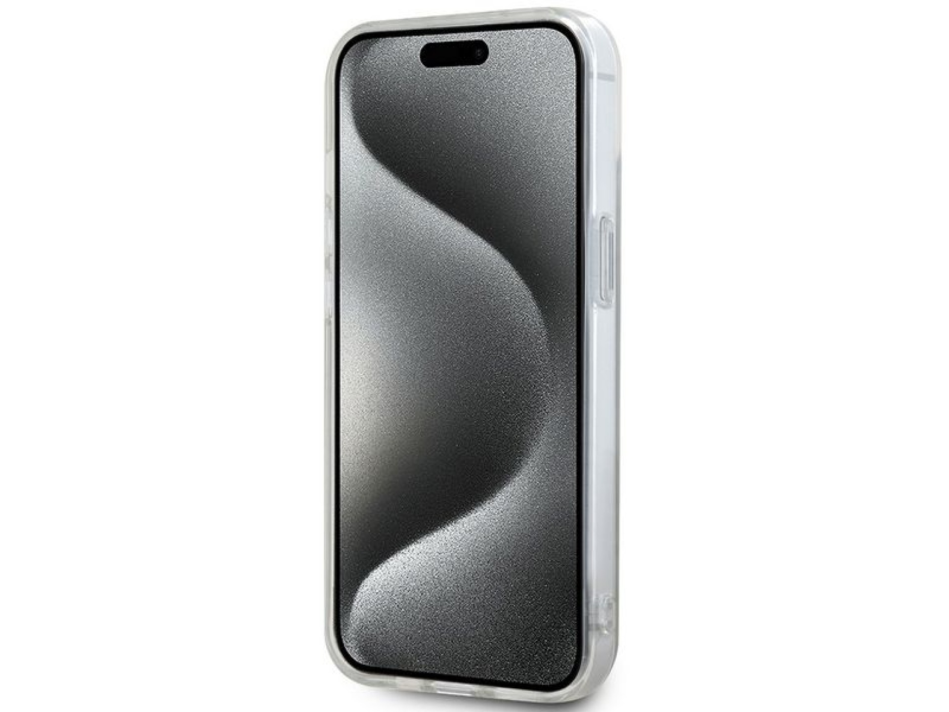 Funda MagSafe DKNY IML con estampado a cuadros monocromático y rayas estampadas para iPhone 15 Plus
