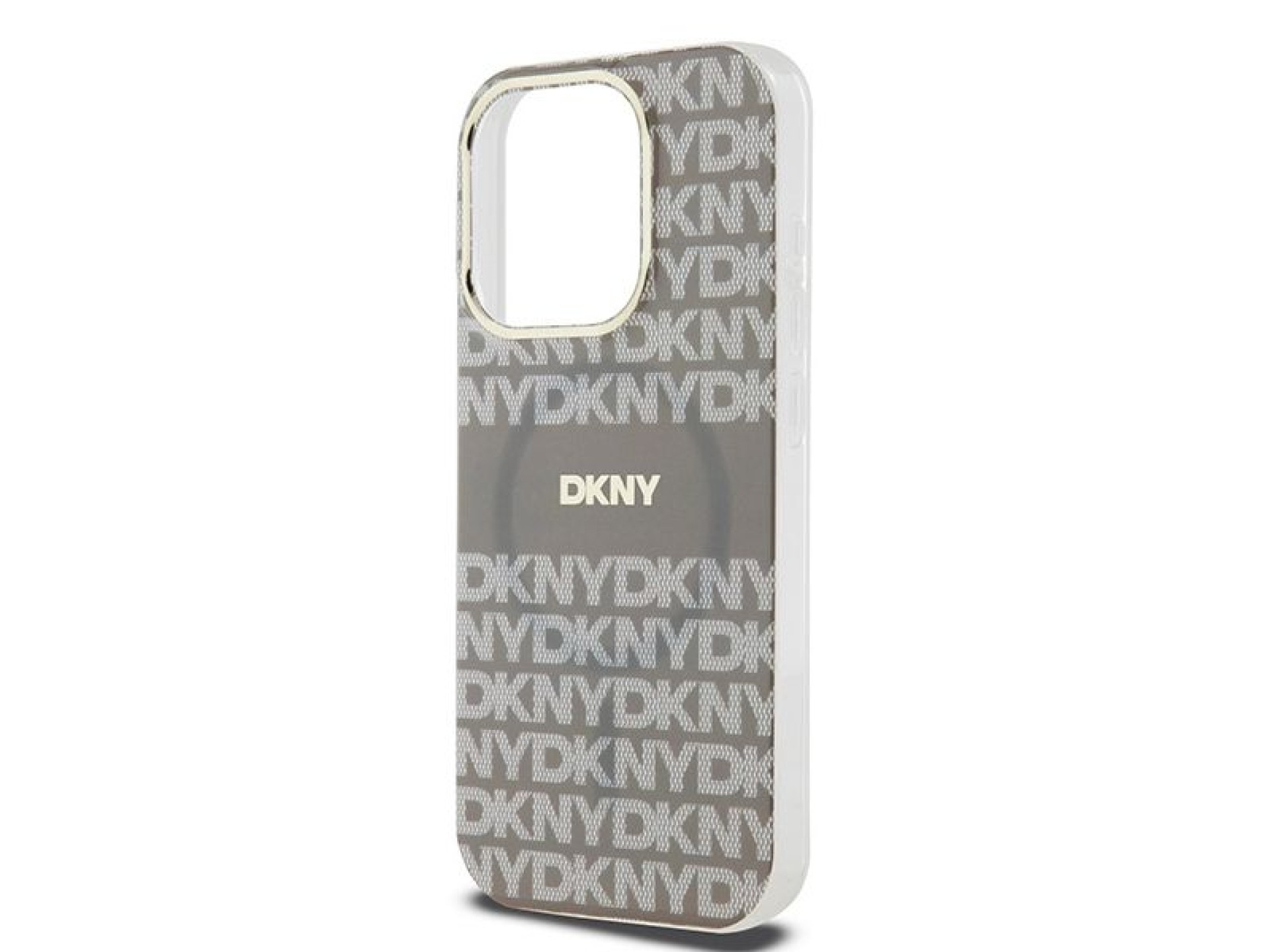 DKNY IML Mono & Stripe MagSafe case for iPhone 15 Pro - beige