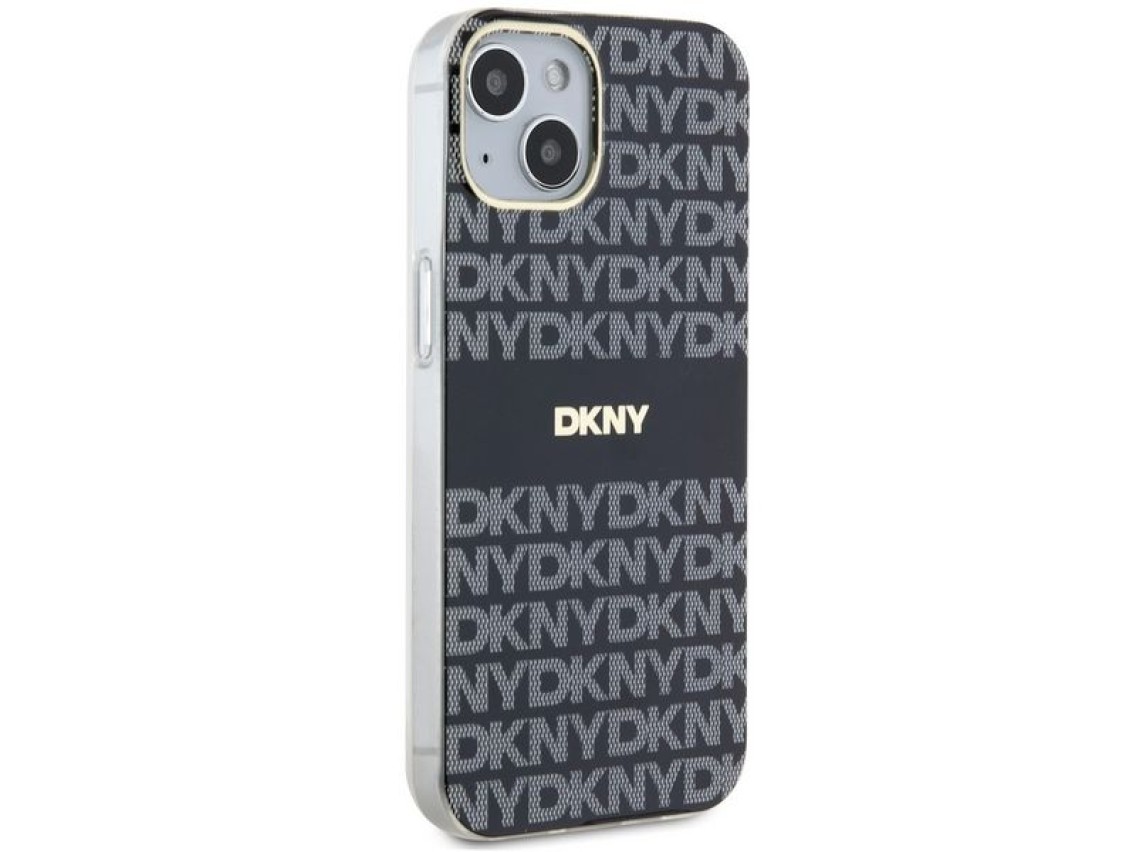 DKNY IML Mono & Stripe MagSafe Case for iPhone 15 Plus / 14 Plus - Black