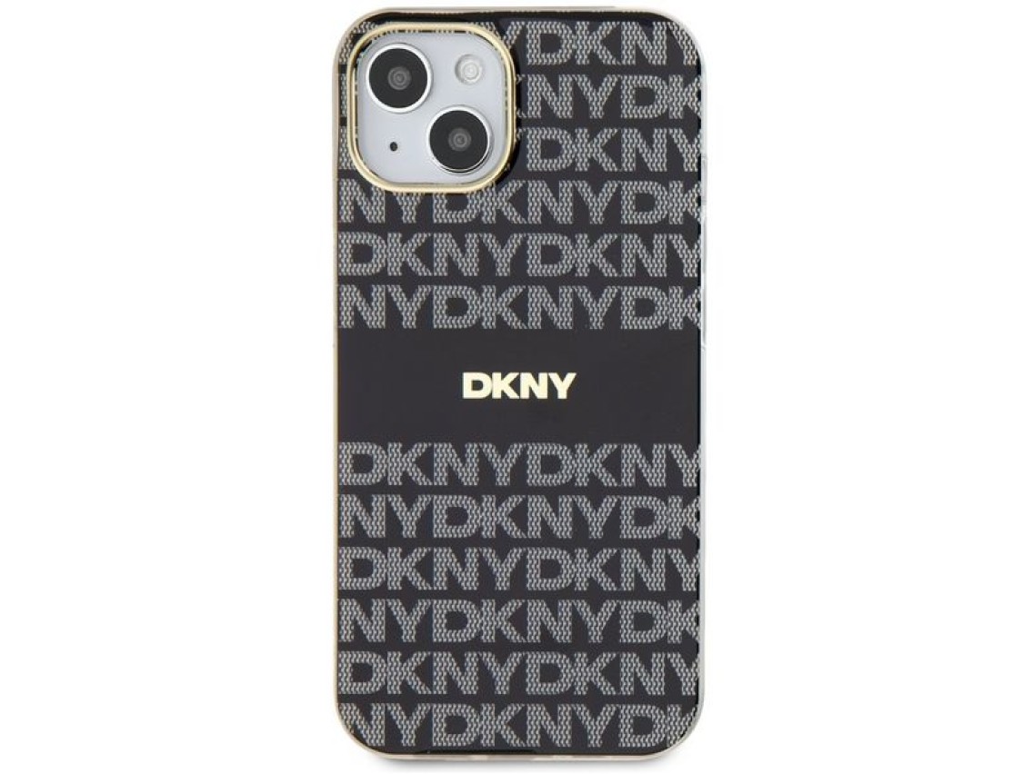 DKNY IML Mono & Stripe MagSafe Case for iPhone 15 Plus / 14 Plus - Black