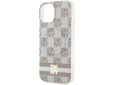 DKNY IML Checkered Mono Pattern & Printed Stripes MagSafe Case for iPhone 15 Plus / 14 Plus - Beige DKNY IML Checkered Mono Pattern & Printed Stripes MagSafe Case for iPhone 15 Plus / 14 Plus - Beige