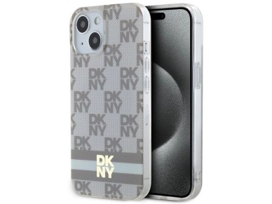 DKNY IML Checkered Mono Pattern & Printed Stripes MagSafe Case for iPhone 15 Plus / 14 Plus - Beige DKNY IML Checkered Mono Pattern & Printed Stripes MagSafe Case for iPhone 15 Plus / 14 Plus - Beige