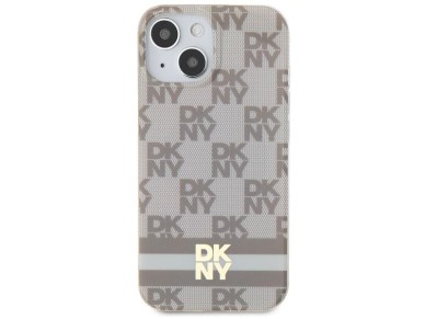 DKNY IML Checkered Mono Pattern & Printed Stripes MagSafe Case for iPhone 15 Plus / 14 Plus - Beige DKNY IML Checkered Mono Pattern & Printed Stripes MagSafe Case for iPhone 15 Plus / 14 Plus - Beige