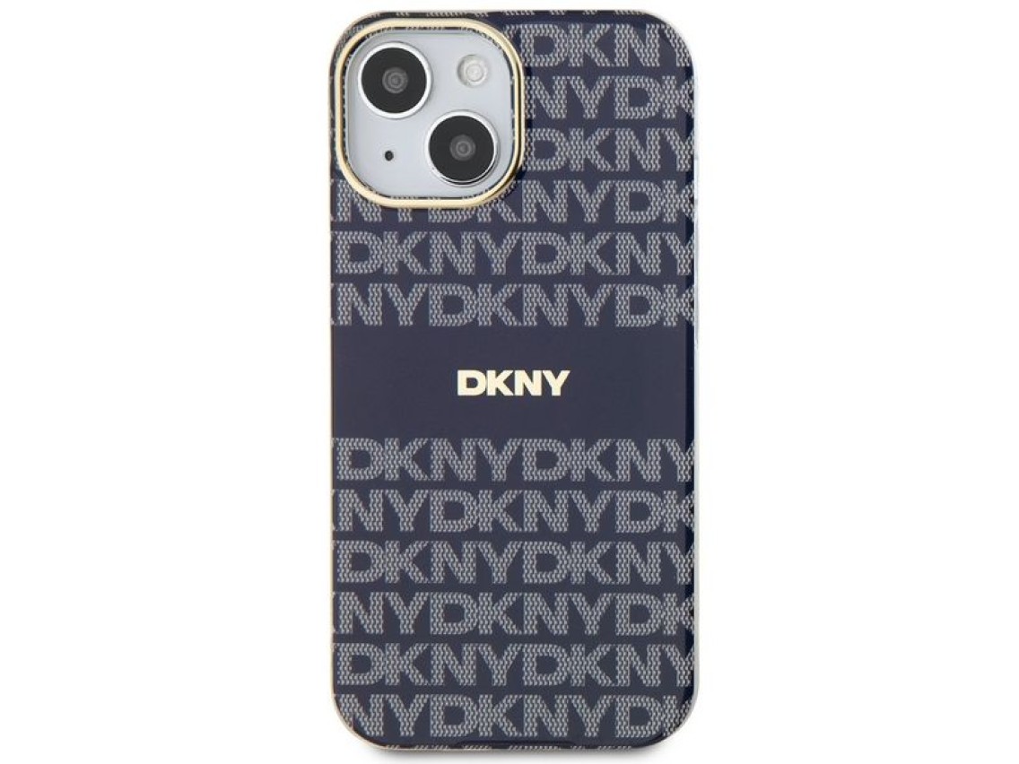 Funda DKNY IML Mono & Stripe MagSafe para iPhone 15 / 14 / 13 - azul