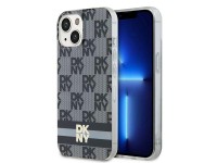 Capa MagSafe DKNY IML com estampa xadrez monocromática e listras para iPhone 15/14/13 - Preta Capa MagSafe DKNY IML com estampa xadrez monocromática e listras para iPhone 15/14/13 - Preta