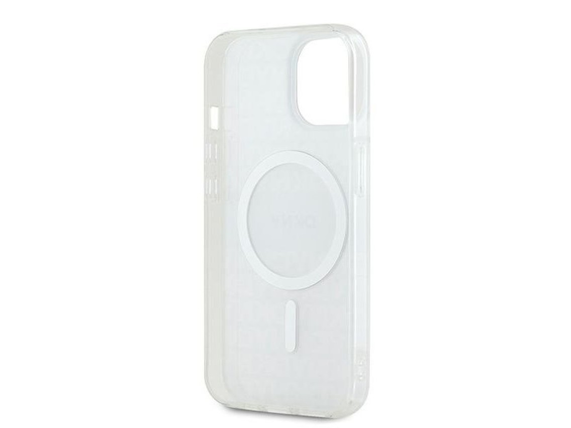 Funda DKNY IML Mono & Stripe MagSafe para iPhone 15 / 14 / 13 - beige