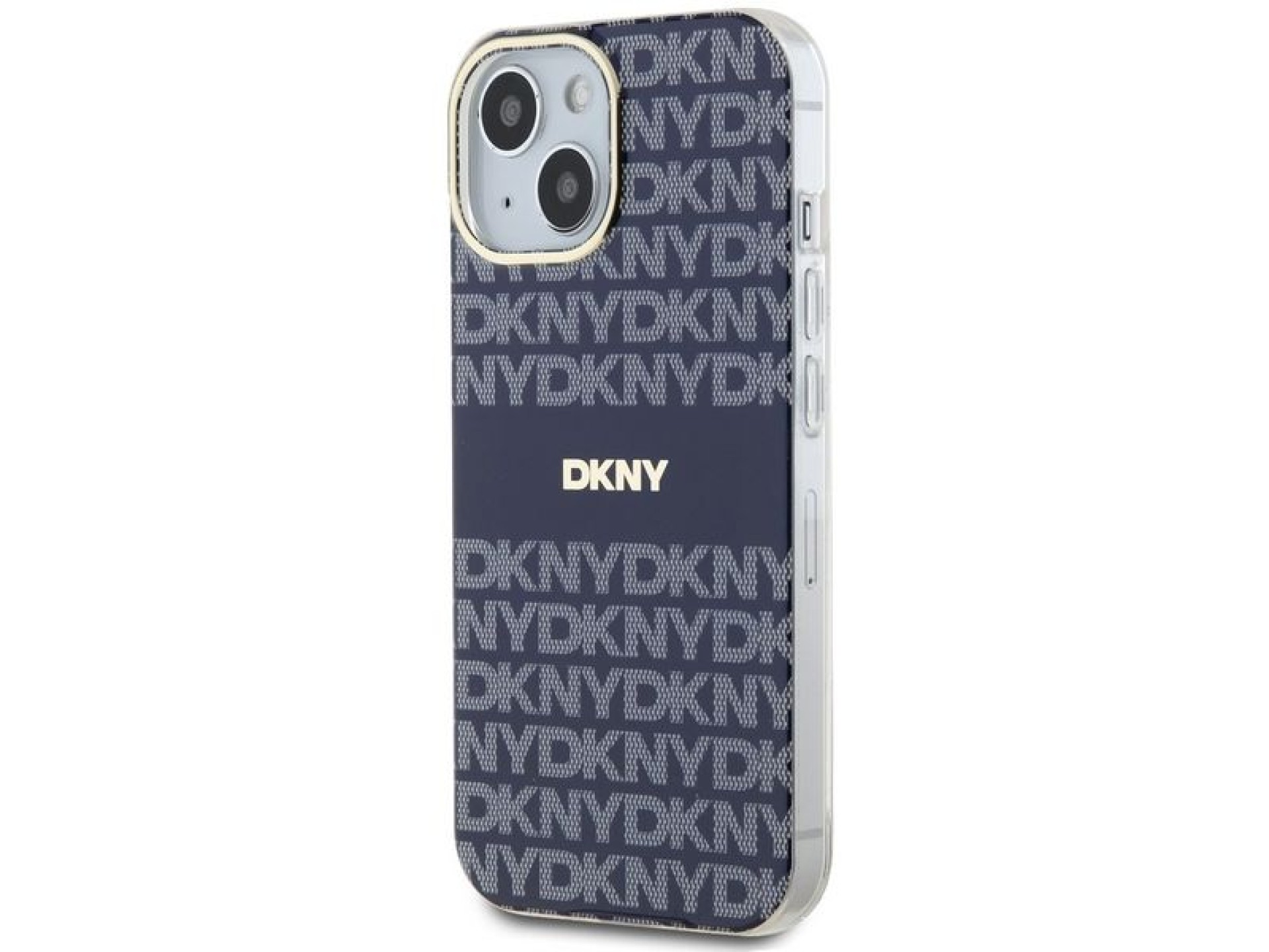 Funda DKNY IML Mono & Stripe MagSafe para iPhone 15 / 14 / 13 - azul