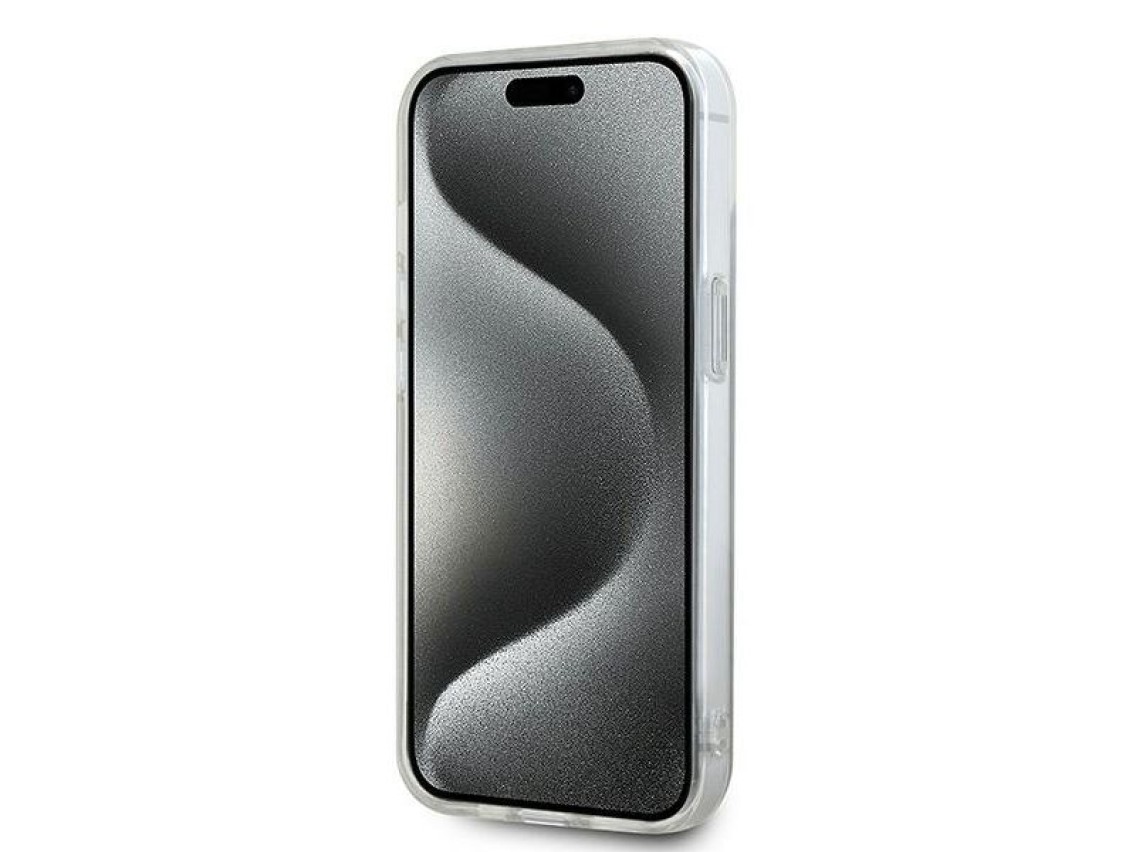 Funda DKNY IML Mono & Stripe MagSafe para iPhone 15 / 14 / 13 - beige