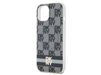 Capa MagSafe DKNY IML com estampa xadrez monocromática e listras para iPhone 15/14/13 - Preta Capa MagSafe DKNY IML com estampa xadrez monocromática e listras para iPhone 15/14/13 - Preta