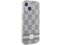 DKNY IML Checkered Mono Pattern & Printed Stripes MagSafe case for iPhone 15 / 14 / 13 - beige DKNY IML Checkered Mono Pattern & Printed Stripes MagSafe case for iPhone 15 / 14 / 13 - beige