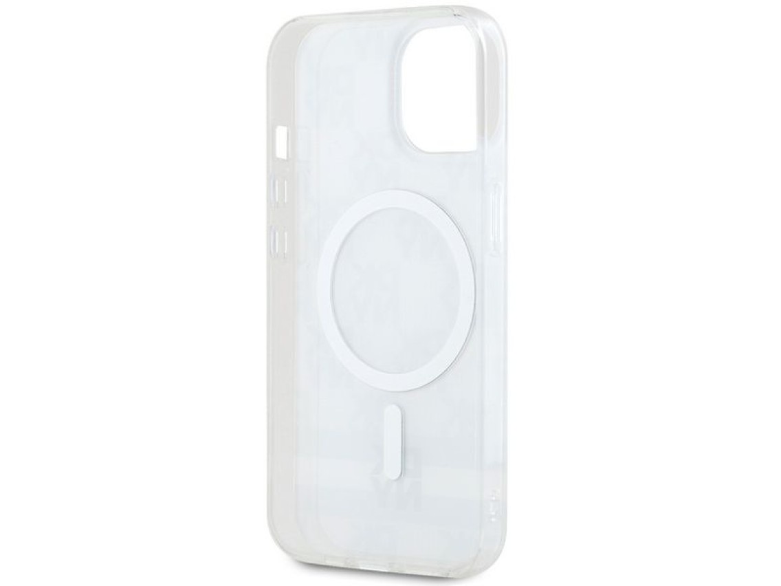 DKNY IML Checkered Mono Pattern & Printed Stripes MagSafe case for iPhone 15 / 14 / 13 - beige