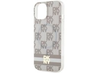 DKNY IML Checkered Mono Pattern & Printed Stripes MagSafe case for iPhone 15 / 14 / 13 - beige DKNY IML Checkered Mono Pattern & Printed Stripes MagSafe case for iPhone 15 / 14 / 13 - beige
