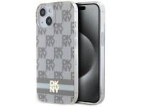 DKNY IML Checkered Mono Pattern & Printed Stripes MagSafe case for iPhone 15 / 14 / 13 - beige DKNY IML Checkered Mono Pattern & Printed Stripes MagSafe case for iPhone 15 / 14 / 13 - beige