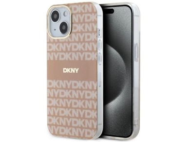 DKNY IML Mono & Stripe MagSafe case for iPhone 15 / 14 / 13 - pink