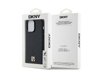 DKNY Leather Monogram Pattern Metal Logo MagSafe Case for iPhone 14 Pro Max - Black DKNY Leather Monogram Pattern Metal Logo MagSafe Case for iPhone 14 Pro Max - Black