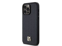 DKNY Leather Monogram Pattern Metal Logo MagSafe Case for iPhone 14 Pro Max - Black DKNY Leather Monogram Pattern Metal Logo MagSafe Case for iPhone 14 Pro Max - Black