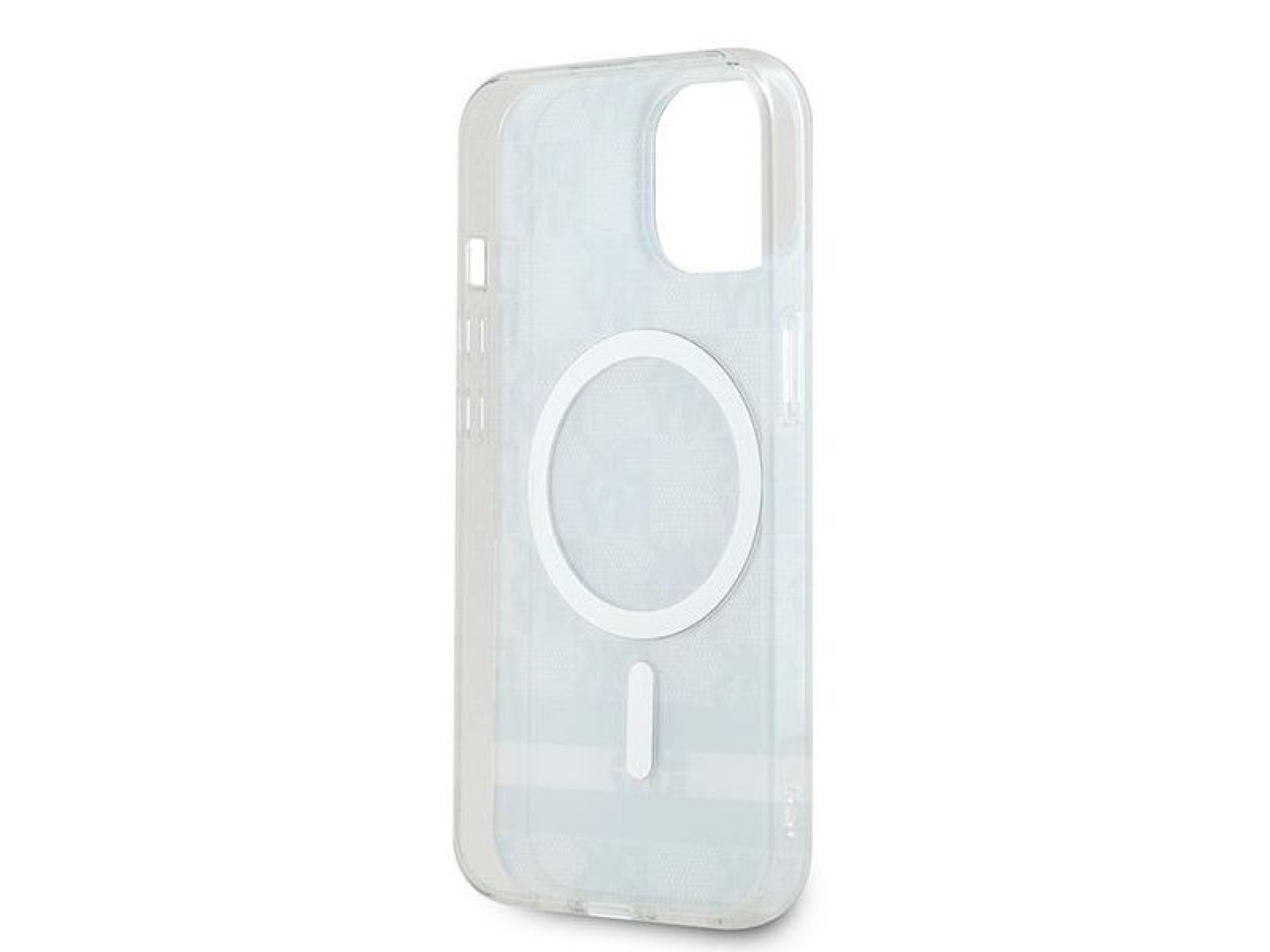 DKNY IML Checkered Mono Pattern & Printed Stripes MagSafe Case for iPhone 15/14/13 - Black