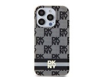 DKNY IML Checkered Mono Pattern & Printed Stripes MagSafe Case for iPhone 15 Pro - Black DKNY IML Checkered Mono Pattern & Printed Stripes MagSafe Case for iPhone 15 Pro - Black