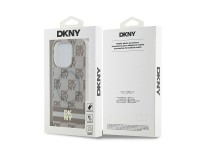 DKNY IML Checkered Mono Pattern & Printed Stripes MagSafe case for iPhone 15 Pro - beige DKNY IML Checkered Mono Pattern & Printed Stripes MagSafe case for iPhone 15 Pro - beige
