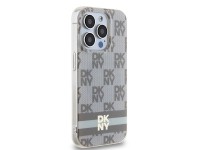 DKNY IML Checkered Mono Pattern & Printed Stripes MagSafe case for iPhone 15 Pro - beige DKNY IML Checkered Mono Pattern & Printed Stripes MagSafe case for iPhone 15 Pro - beige