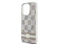 DKNY IML Checkered Mono Pattern & Printed Stripes MagSafe case for iPhone 15 Pro - beige DKNY IML Checkered Mono Pattern & Printed Stripes MagSafe case for iPhone 15 Pro - beige