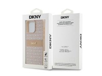 DKNY Leather Mono Stripe & Metal Logo case for iPhone 15 Pro Max - pink DKNY Leather Mono Stripe & Metal Logo case for iPhone 15 Pro Max - pink