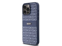 DKNY Leather Mono Stripe & Metal Logo case for iPhone 15 Pro Max - blue DKNY Leather Mono Stripe & Metal Logo case for iPhone 15 Pro Max - blue