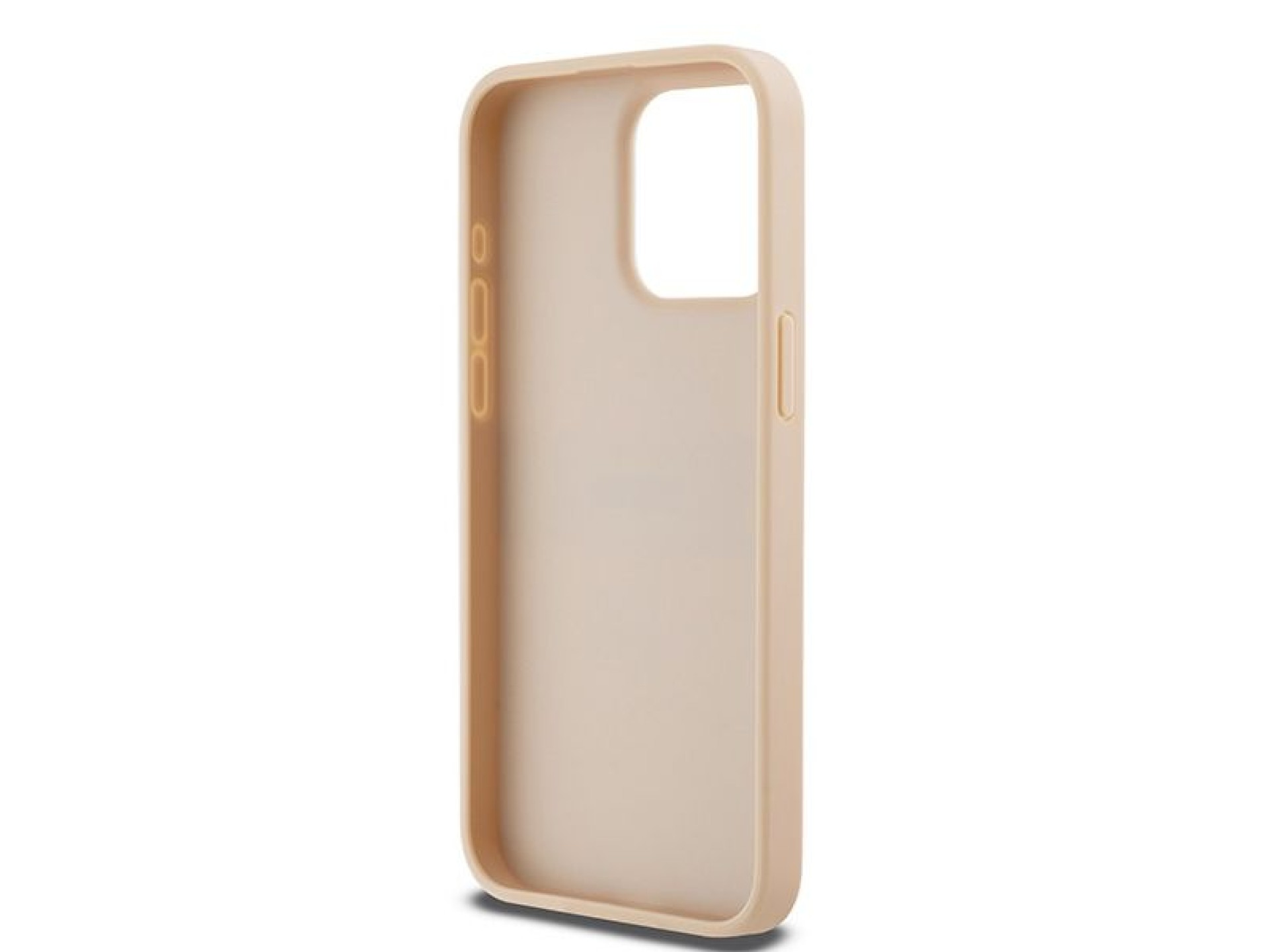 DKNY Leather Mono Stripe & Metal Logo case for iPhone 15 Pro Max - pink