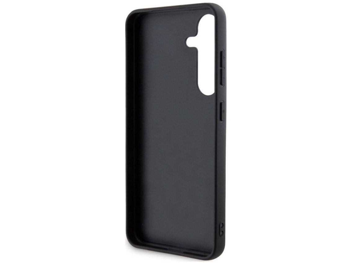 DKNY Leather Checkered Mono Pattern & Printed Stripes case for Samsung Galaxy S24+ - black