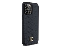 Funda MagSafe DKNY con estampado de cuero y logo metálico para iPhone 13 Pro / 13 - Negra Funda MagSafe DKNY con estampado de cuero y logo metálico para iPhone 13 Pro / 13 - Negra