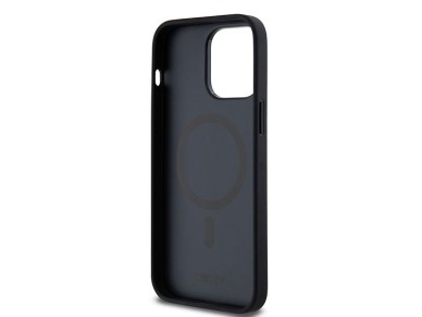 Funda MagSafe DKNY con estampado de cuero y logo metálico para iPhone 13 Pro / 13 - Negra Funda MagSafe DKNY con estampado de cuero y logo metálico para iPhone 13 Pro / 13 - Negra
