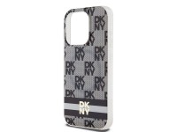 Capa MagSafe DKNY IML com estampa xadrez monocromática e listras para iPhone 13 Pro / 13 - Preta Capa MagSafe DKNY IML com estampa xadrez monocromática e listras para iPhone 13 Pro / 13 - Preta