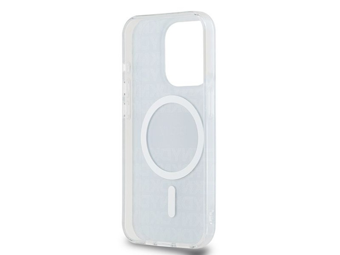 Funda DKNY IML Mono & Stripe MagSafe para iPhone 13 Pro / 13 - Negra