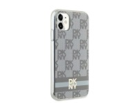 Capa MagSafe DKNY IML com estampa xadrez monocromática e listras para iPhone 11/Xr - bege Capa MagSafe DKNY IML com estampa xadrez monocromática e listras para iPhone 11/Xr - bege