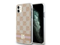 DKNY IML Checkered Mono Pattern & Printed Stripes MagSafe case for iPhone 11 / Xr - pink DKNY IML Checkered Mono Pattern & Printed Stripes MagSafe case for iPhone 11 / Xr - pink