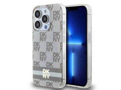 DKNY IML Checkered Mono Pattern & Printed Stripes MagSafe case for iPhone 13 Pro Max - beige DKNY IML Checkered Mono Pattern & Printed Stripes MagSafe case for iPhone 13 Pro Max - beige