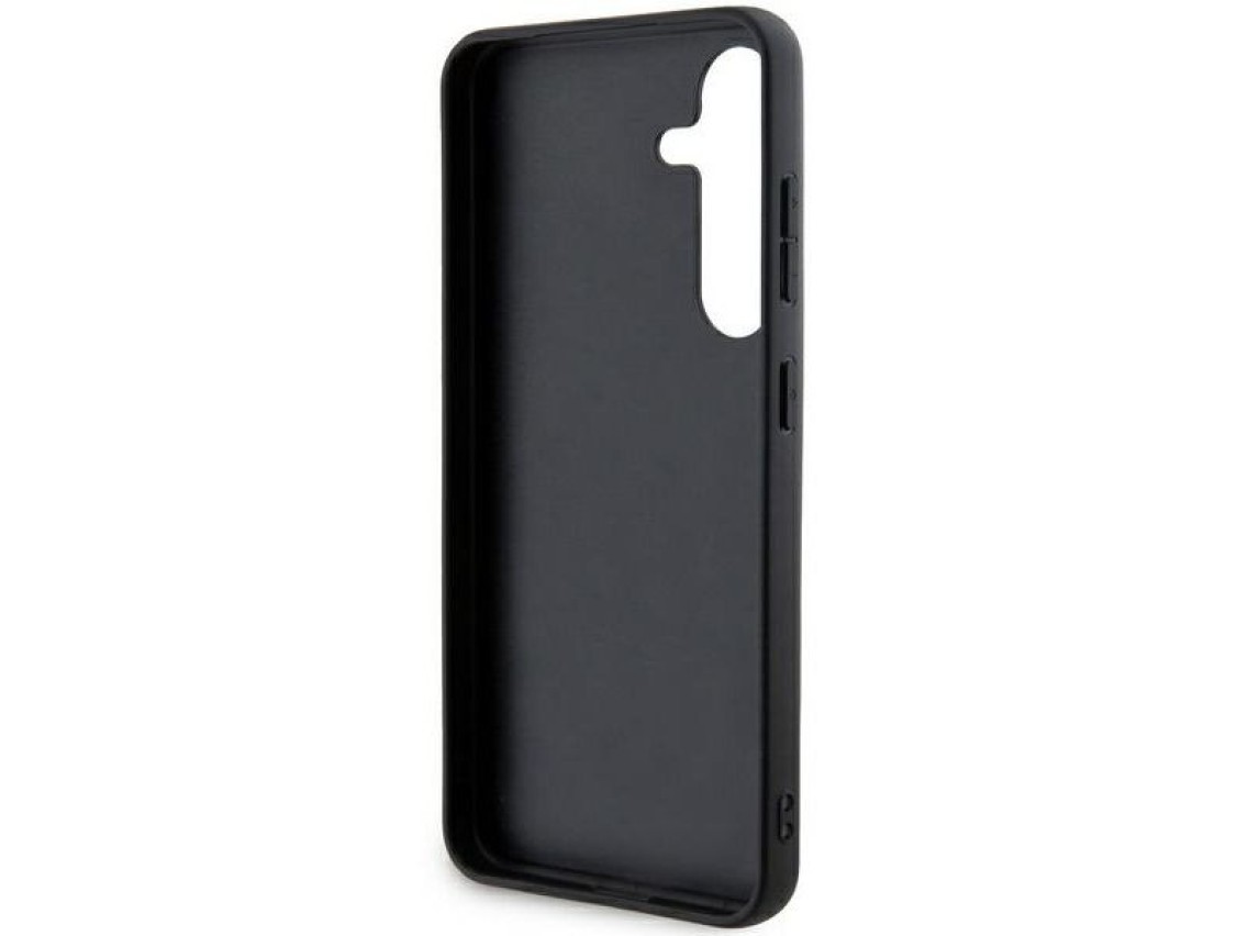 DKNY Leather Mono Stripe & Metal Logo case for Samsung Galaxy S24 - black