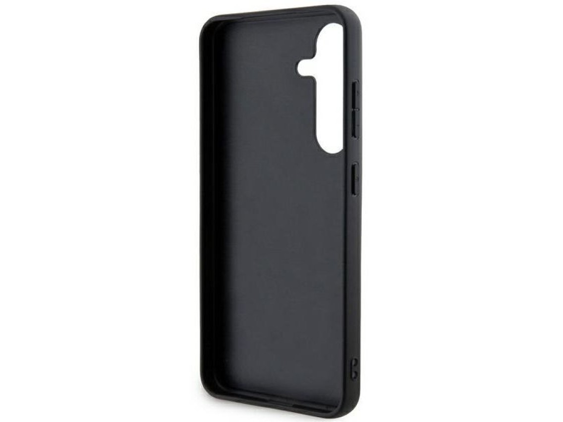 DKNY Leather Mono Stripe & Metal Logo case for Samsung Galaxy S24+ - black