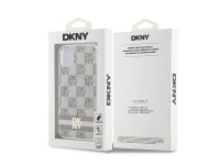 Capa MagSafe DKNY IML com estampa xadrez monocromática e listras para iPhone 11/Xr - bege Capa MagSafe DKNY IML com estampa xadrez monocromática e listras para iPhone 11/Xr - bege