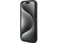 Capa DKNY em couro com estampa Mono Stripe e logo em metal para iPhone 15/14/13 - Preta Capa DKNY em couro com estampa Mono Stripe e logo em metal para iPhone 15/14/13 - Preta