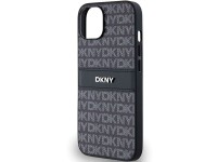 DKNY Leather Mono Stripe & Metal Logo Case for iPhone 15 Plus / 14 Plus - Black DKNY Leather Mono Stripe & Metal Logo Case for iPhone 15 Plus / 14 Plus - Black
