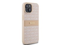 Funda DKNY de piel con franja monocromática y logo metálico para iPhone 15 Plus / 14 Plus - Rosa Funda DKNY de piel con franja monocromática y logo metálico para iPhone 15 Plus / 14 Plus - Rosa